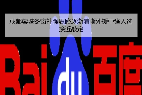 成都蓉城冬窗补强思路逐渐清晰外援中锋人选接近敲定